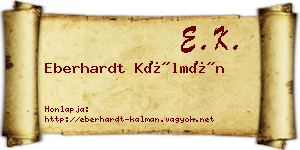 Eberhardt Kálmán névjegykártya