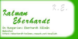 kalman eberhardt business card